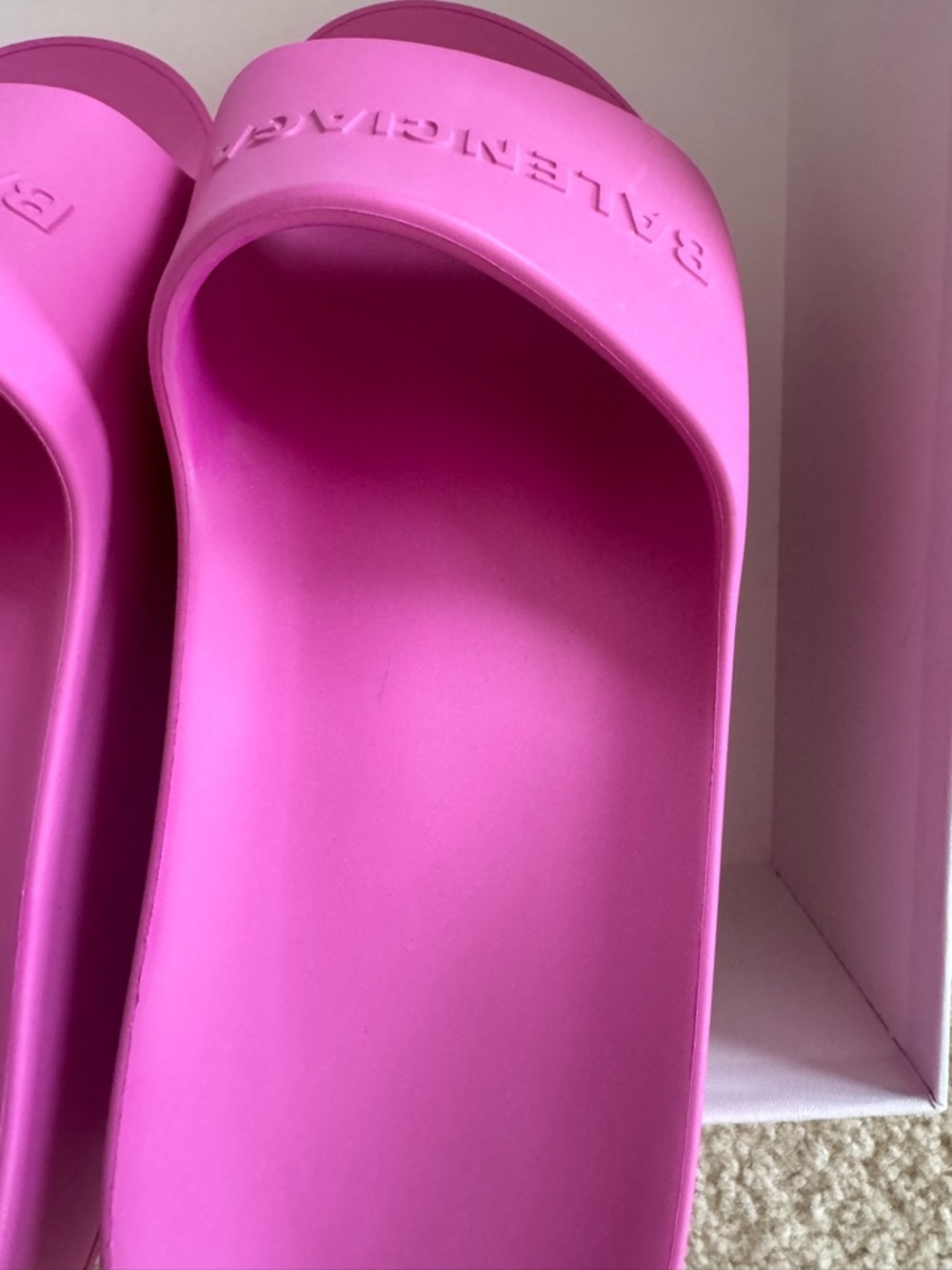 Brand New Balenciaga Platform Rubber Logo Slides Hot Pink Size 41 / US 10 - Picture 8 of 13